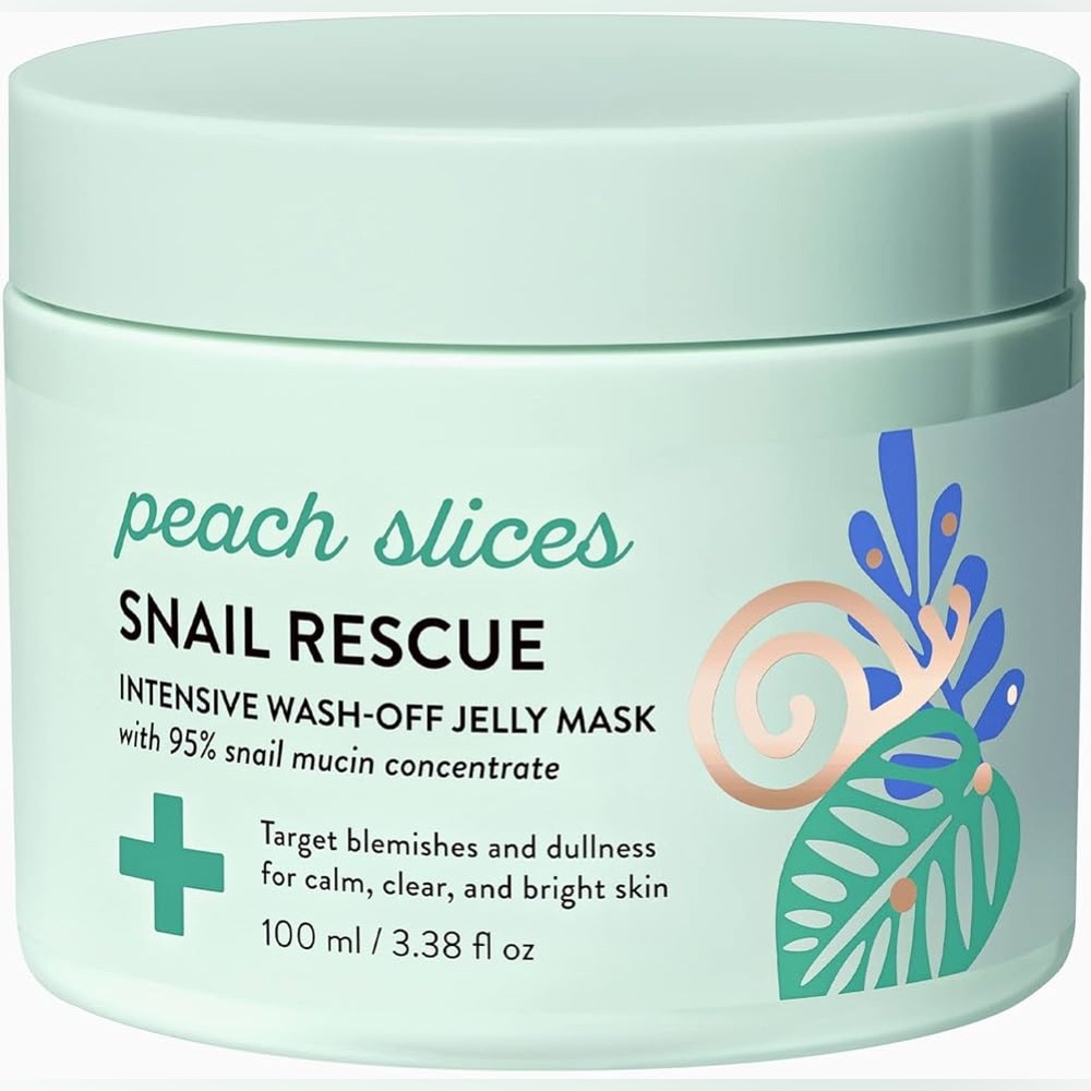 Peach Slices Snail Rescue Jelly Mask 95% Mucin Hydrating Brightening